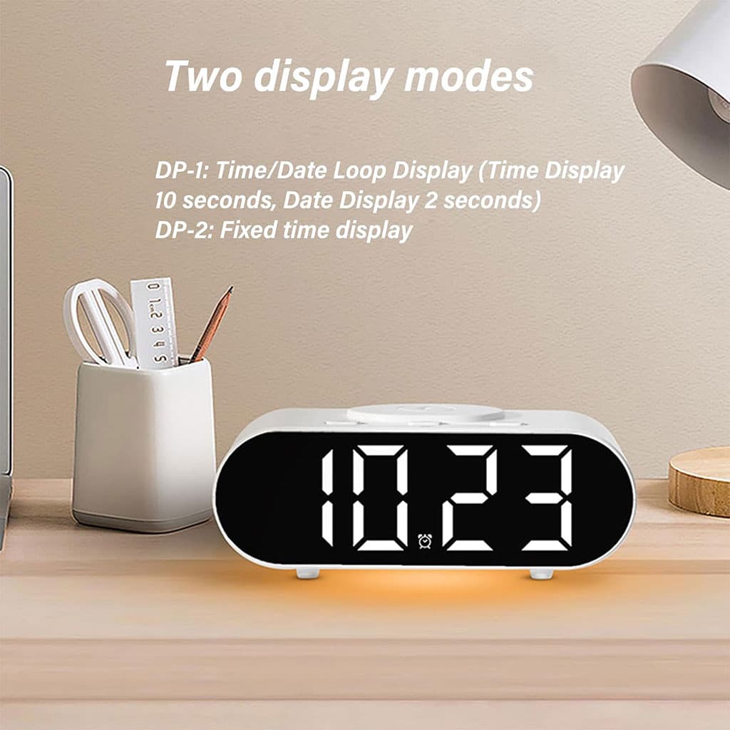 Horloge numérique LED et Chargeur Sans Fil GH9000 – ساعة منبه وشاحن لاسلكي - Électronique - صورة 5
