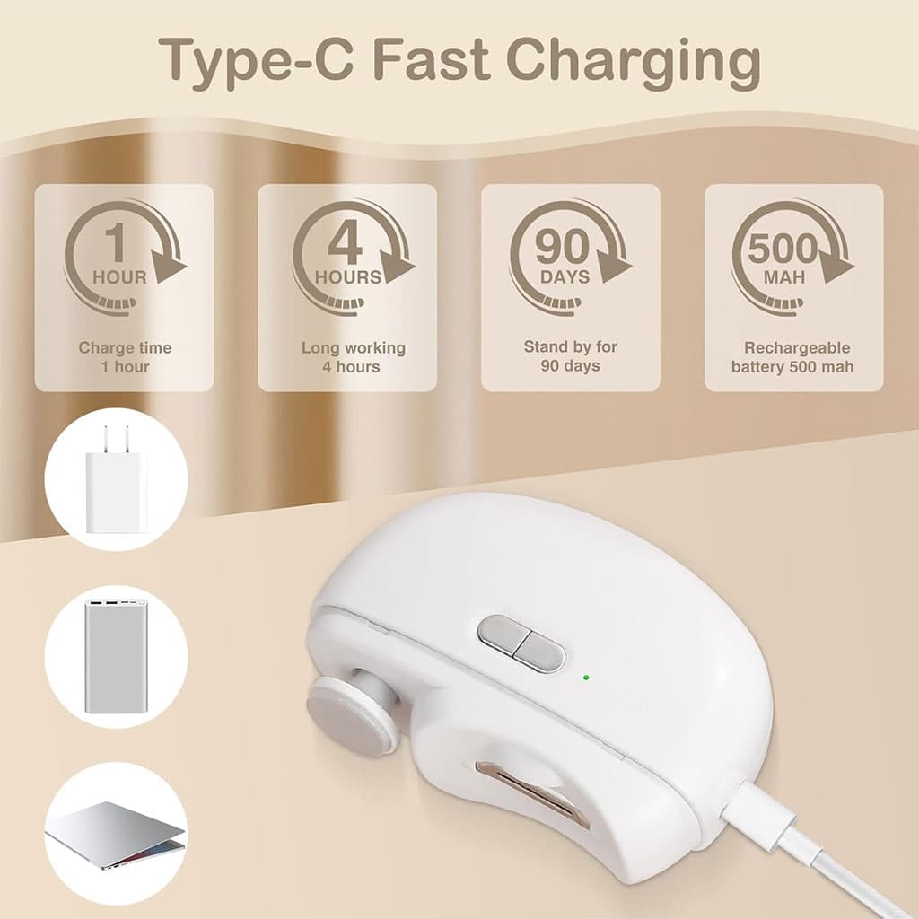 Coupe-ongles électrique 2 en 1 avec lumière LED – جهاز تقليم الأظافر للصغار والكبار - Électronique - صورة 2