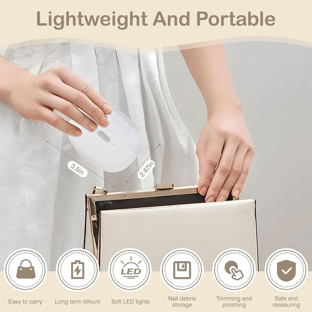 Coupe-ongles électrique 2 en 1 avec lumière LED – جهاز تقليم الأظافر للصغار والكبار - Électronique - صورة 5