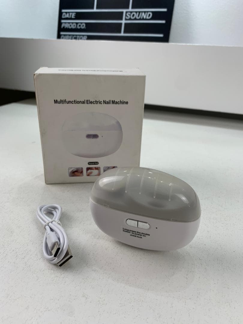 Coupe-ongles électrique 2 en 1 avec lumière LED – جهاز تقليم الأظافر للصغار والكبار - Électronique - صورة حقيقية 7