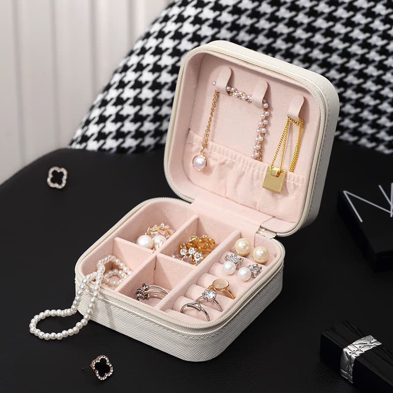 Firla Mini Boîte à Bijoux en cuir avec fermeture éclair – علبة تنظيم المجوهرات - Soins et Beauté - صورة 3