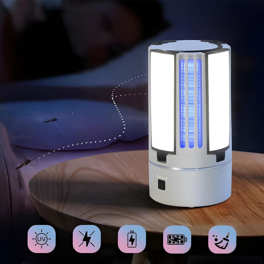 Lampe Anti-Moustique Rechargeable 2 en 1 – مصباح عالي سطوع وصاعق ناموس - Électronique - صورة 2
