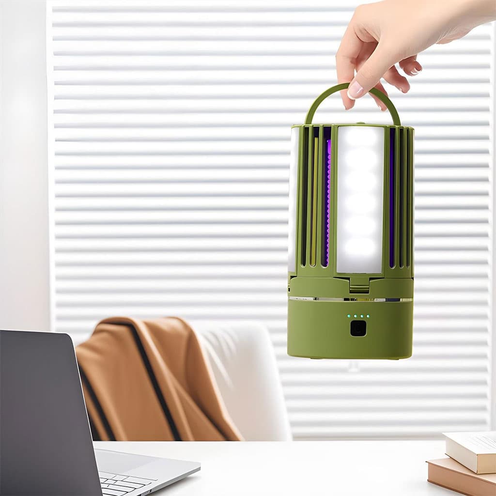 Lampe Anti-Moustique Rechargeable 2 en 1 – مصباح عالي سطوع وصاعق ناموس - Électronique - صورة 7