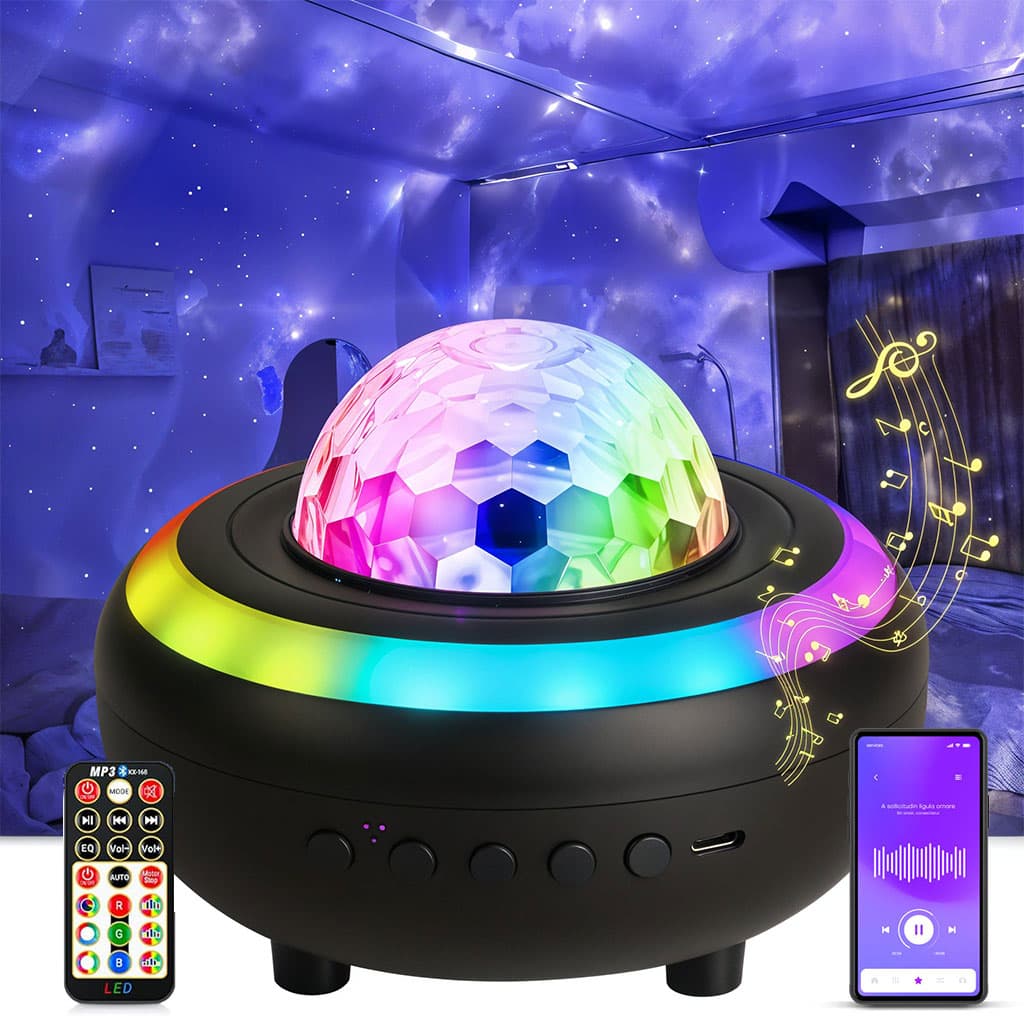 Enceinte Bluetooth et Projecteur de Galaxie 2en1 avec Effet NEBULA- مكبر صوت بلوتوث - Électronique - صورة 1