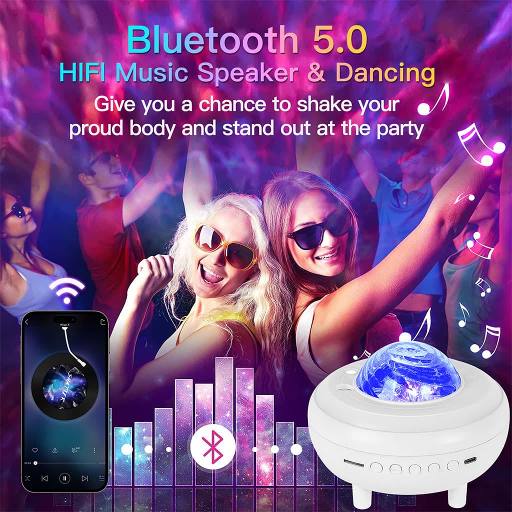 Enceinte Bluetooth et Projecteur de Galaxie 2en1 avec Effet NEBULA- مكبر صوت بلوتوث - Électronique - صورة 4
