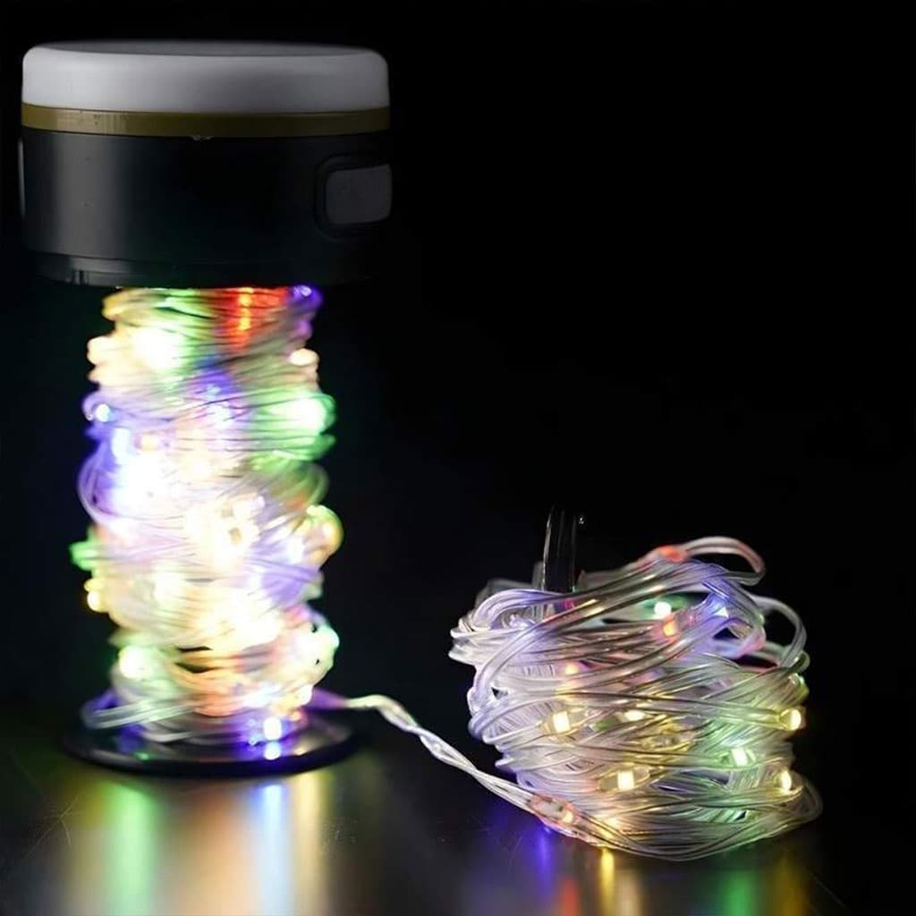 Lampe de Camping Enroulable avec Guirlande Lumineuse 10m – مصباح تخييم محمول وقابل للشحن - Camping et Randonnée - صورة 2