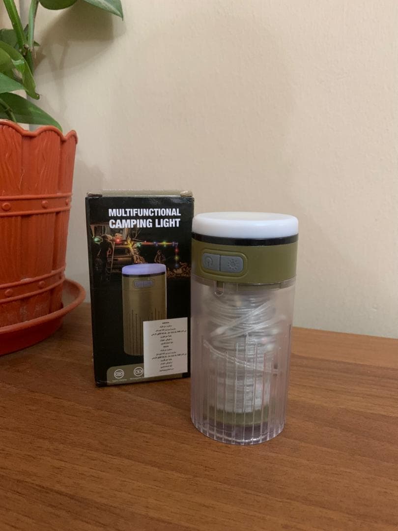 Lampe de Camping Enroulable avec Guirlande Lumineuse 10m – مصباح تخييم محمول وقابل للشحن - Camping et Randonnée - صورة حقيقية 10