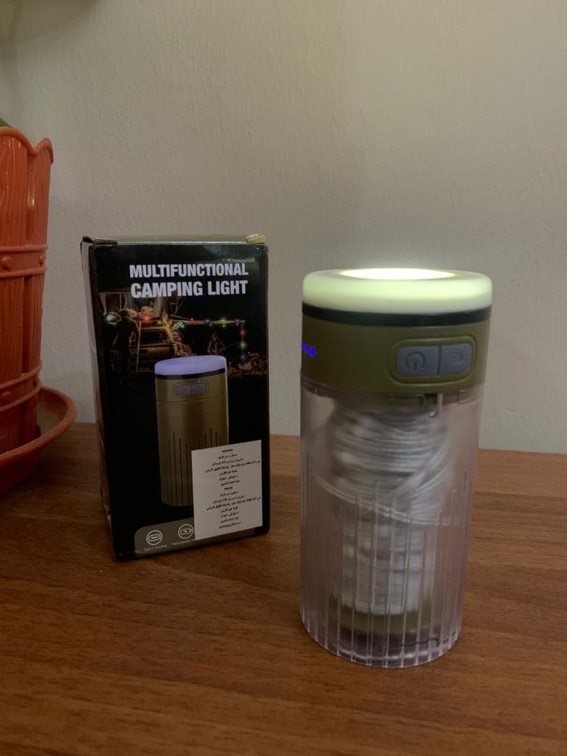 Lampe de Camping Enroulable avec Guirlande Lumineuse 10m – مصباح تخييم محمول وقابل للشحن - Camping et Randonnée - صورة حقيقية 11