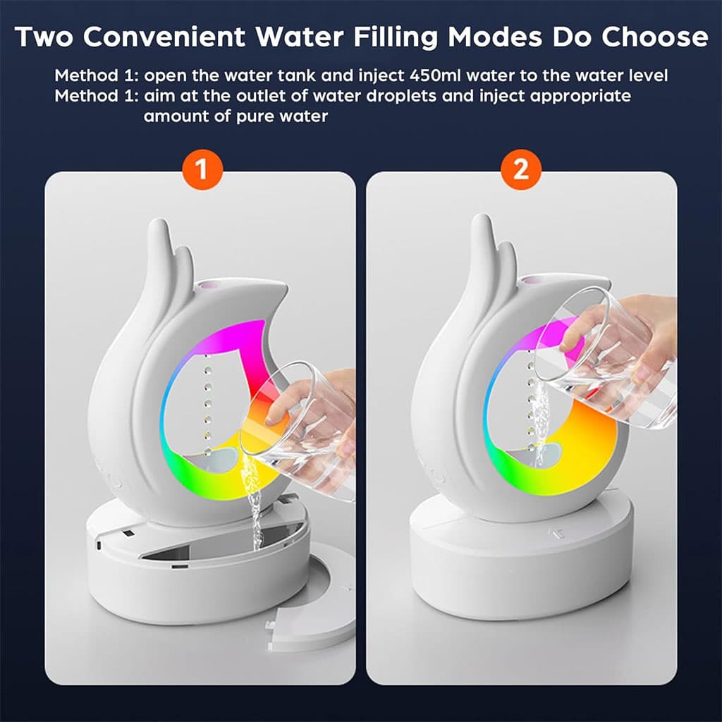 Humidificateur antigravité et haut-parleur Bluetooth RGB en forme de goutte d’eau – معطر جو ومكبر صوت - Électronique - صورة 6