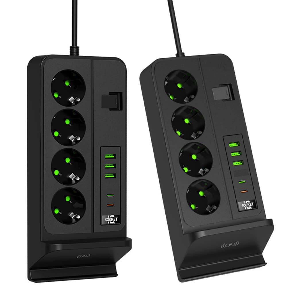 Multiprise 4 SOCKET 2500W avec USB, Type-C et chargement sans fil – مقبس طاقة وشاحن لاسلكي - Électronique - صورة 5