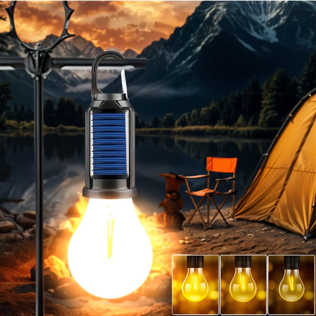 Lampe de Camping Solaire étanche et Rechargeable 3 modes d’éclairage T01-B – مصباح محمول بالطاقة الشمسية - Camping et Randonnée - صورة 7