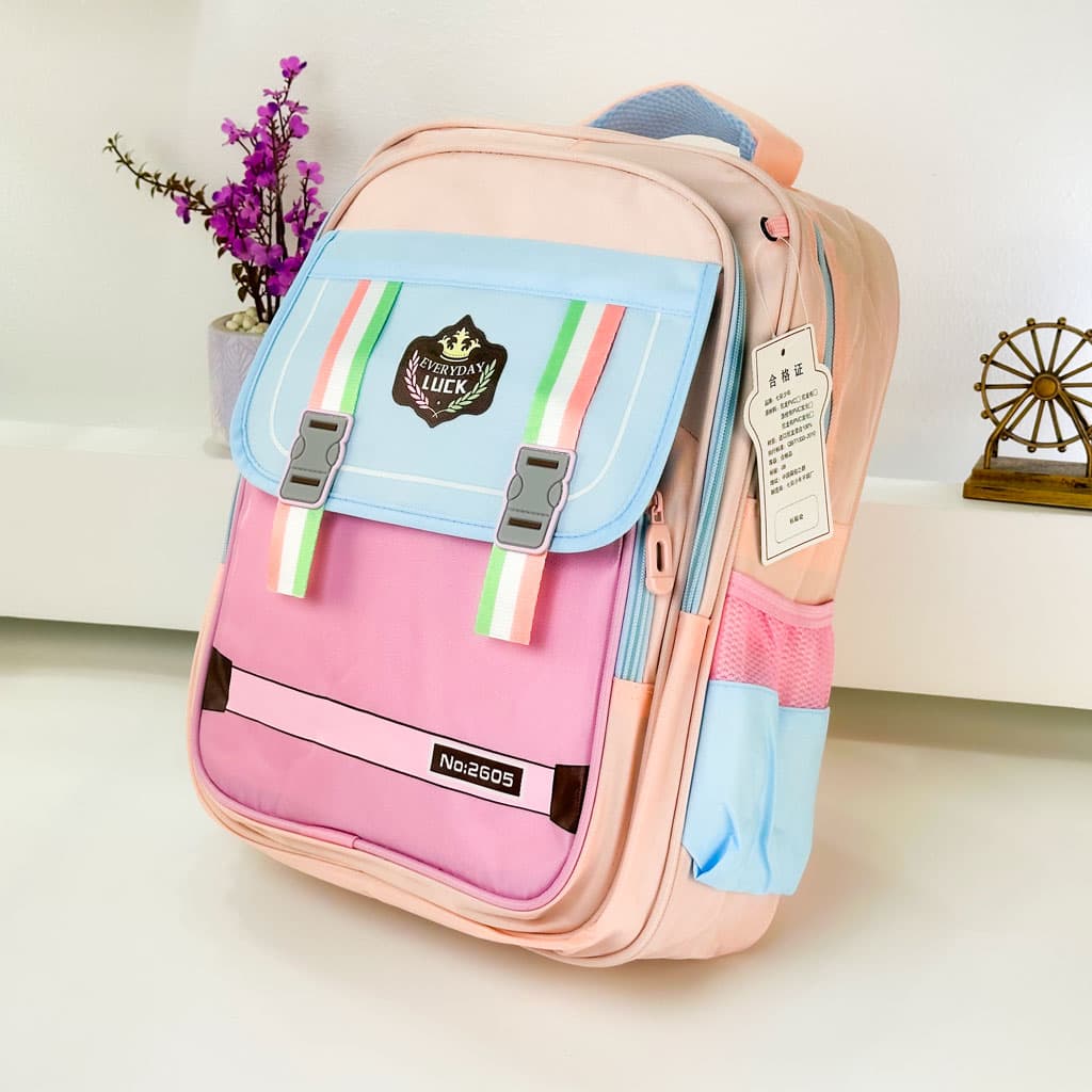 Sac à Dos pour Enfants avec Trousse Assortie 2605 Rose – حقيبة ظهر مدرسية للأطفال مع مقلمة وردي - Sac à dos et Mode - صورة حقيقية 7