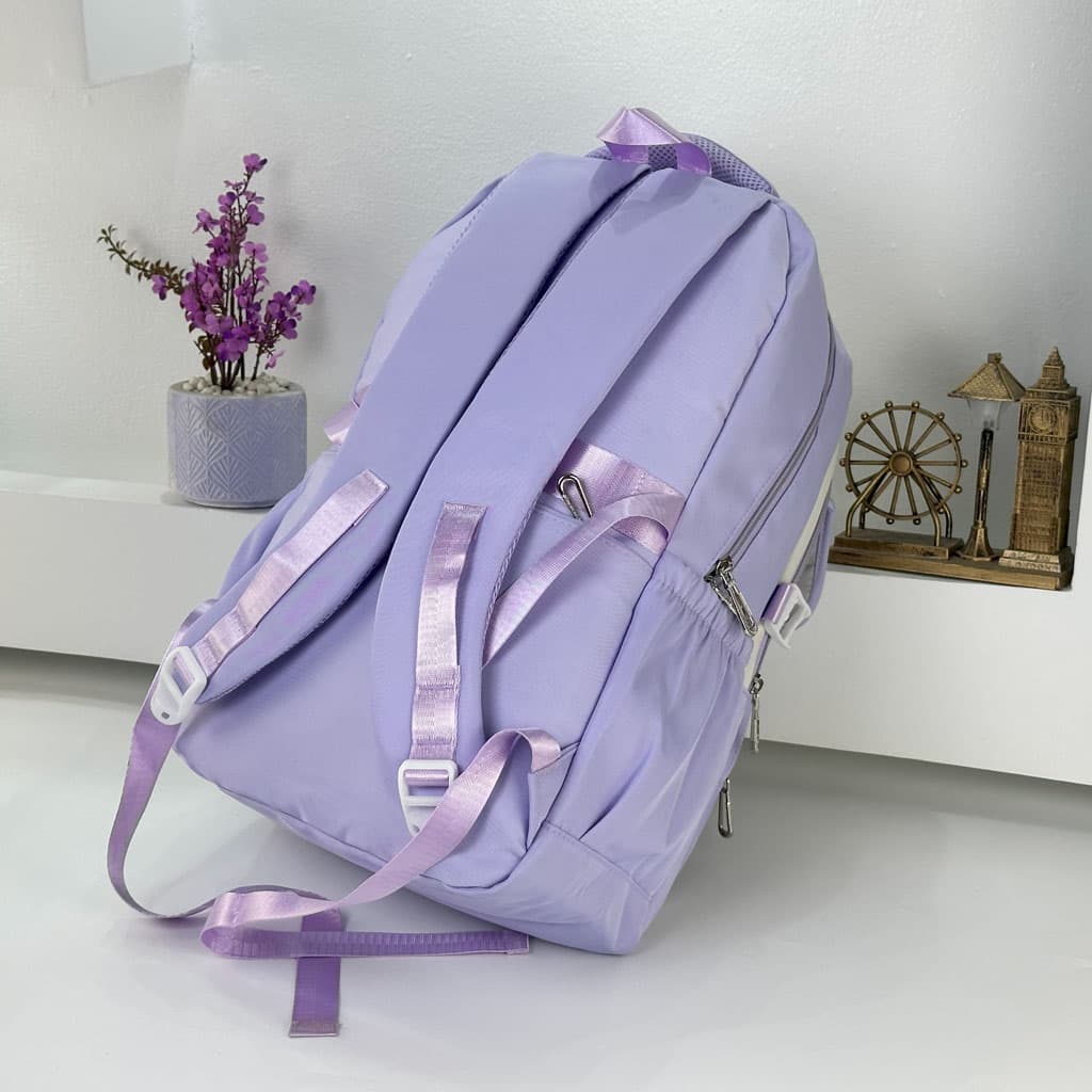 Sac à Dos Scolaire pour Enfants Style Kawaii BoShiKai Mauve – حقيبة ظهر مدرسية للأطفال بنفسجي - Sac à dos et Mode - صورة 4