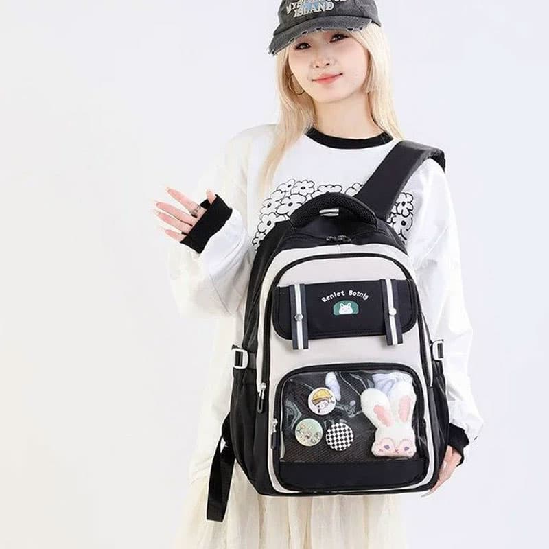 Sac à Dos Scolaire pour Enfants Style Kawaii BoShiKai Noir – حقيبة ظهر مدرسية للأطفال أسود - Sac à dos et Mode - صورة 5