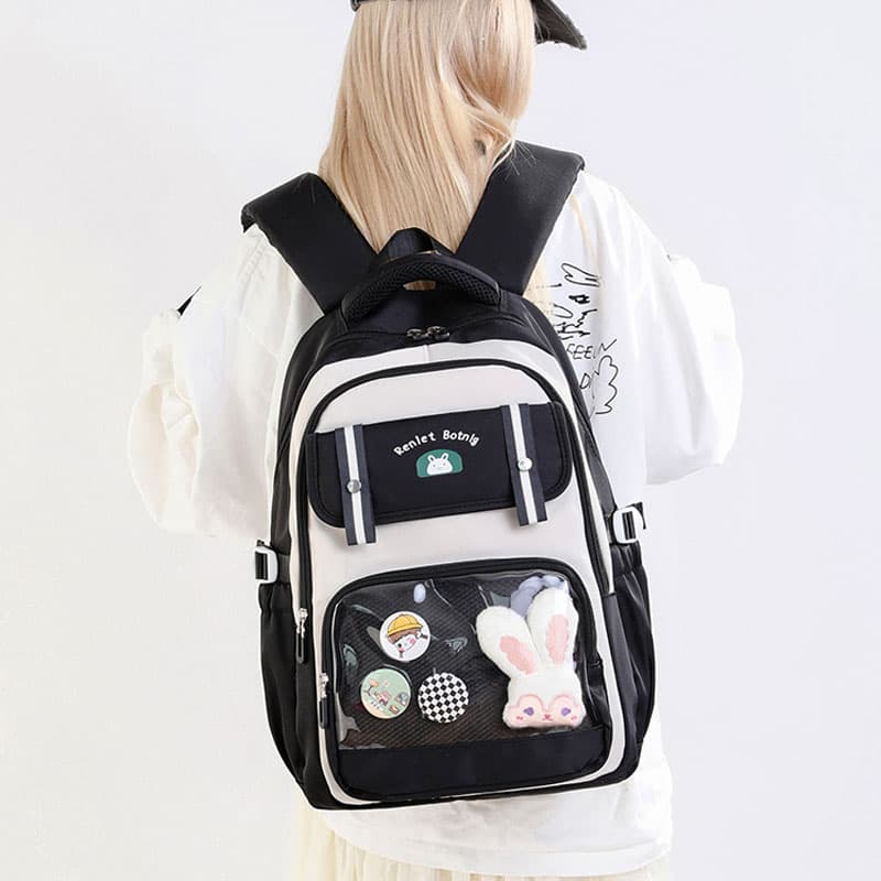 Sac à Dos Scolaire pour Enfants Style Kawaii BoShiKai Noir – حقيبة ظهر مدرسية للأطفال أسود - Sac à dos et Mode - صورة 6