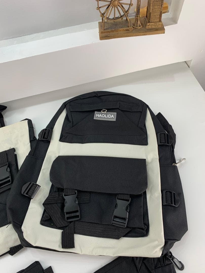 Ensemble de sacs d’école Kawai pour adolescents 4Pcs HAOLIDA V2 Noir – محفظة 4 قطع كاواي أسود - Sac à dos et Mode - صورة حقيقية 5