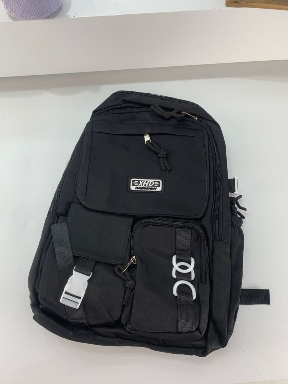 Sacs à dos d’école Style Décontracté XHD Noir – حقيبة ظهر مدرسية أسود - Sac à dos et Mode - صورة حقيقية 5