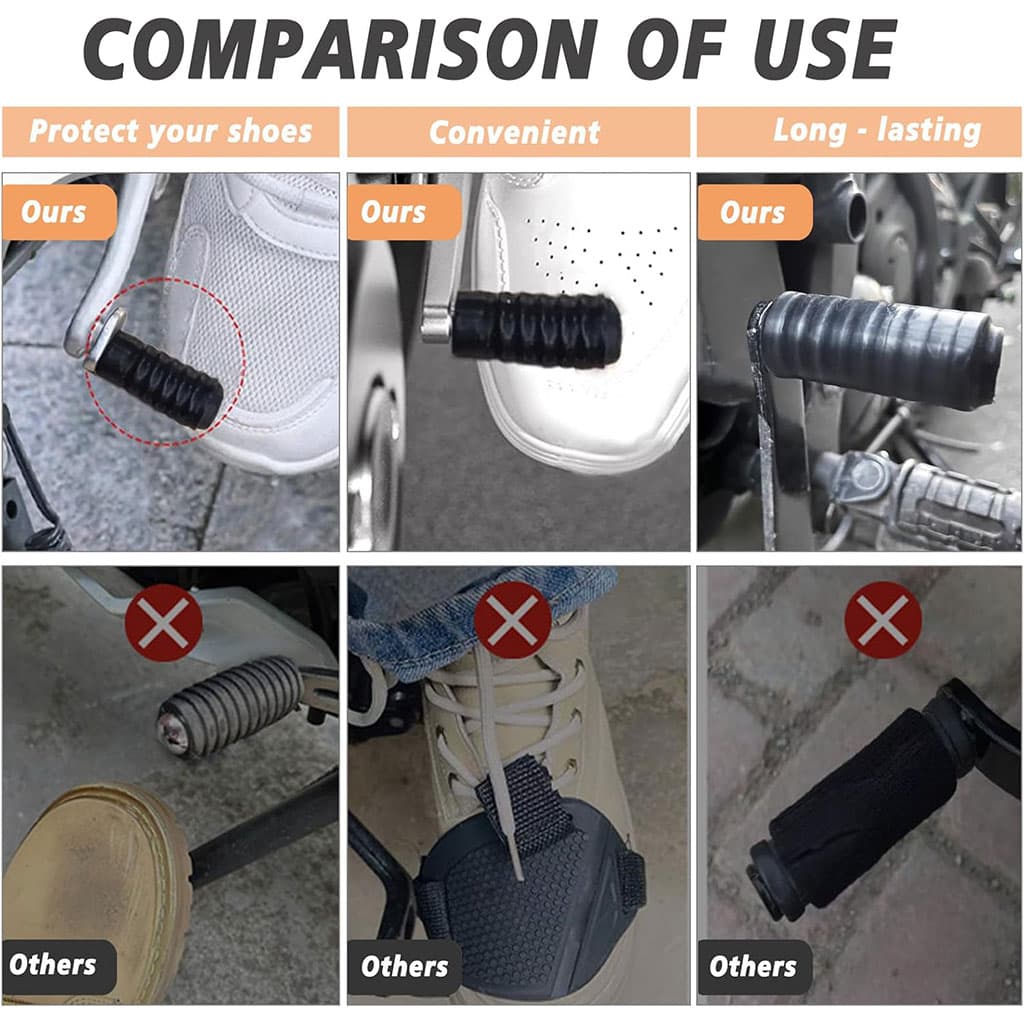 Protège Chaussures pour Moto en Caoutchouc Durable – أداة حماية الأحذية لسائقي الدراجات - Accessoires Auto/Moto - صورة 6