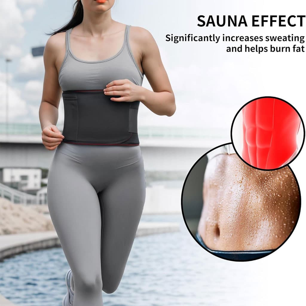 Ceinture de sudation pour Homme et Femme avec Poche Extérieure – حزام تنحيف - Sport - صورة 5