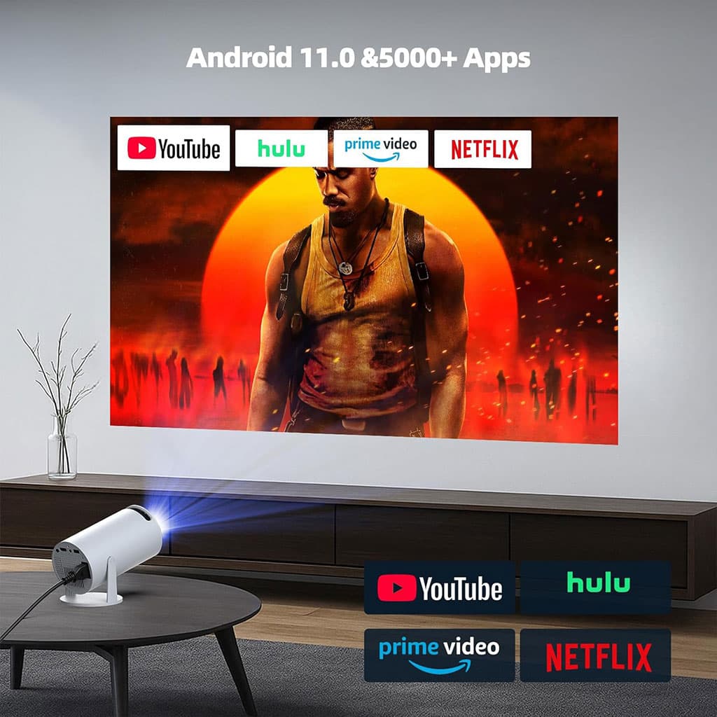 Projecteur de Jeux Intelligent a Haute Résolution avec Deux Manettes – مشغل ألعاب وجهاز عرض على الحائط - Électronique - صورة 2