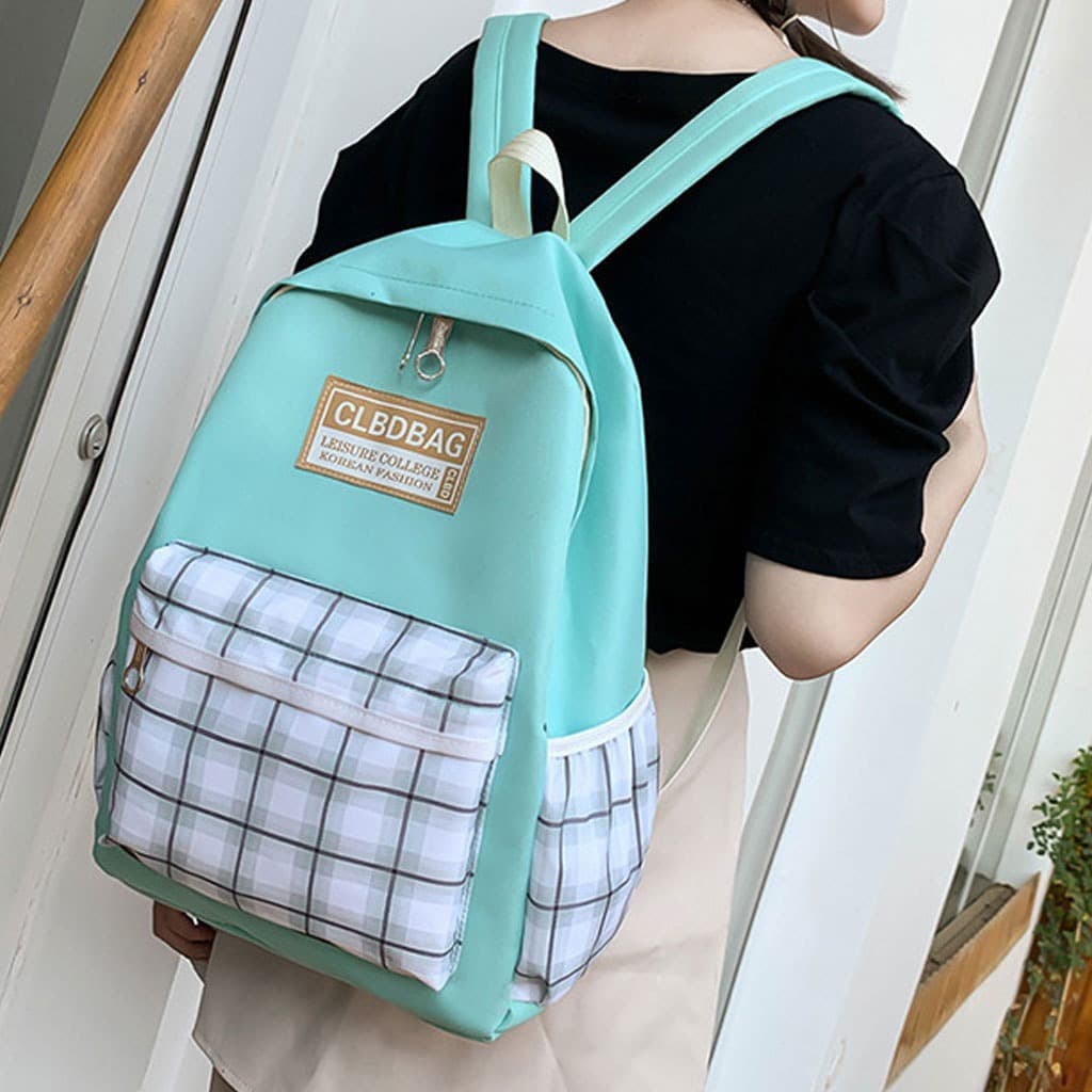 Ensemble de sacs d’école Kawai pour adolescents 4Pcs CLBD V4 Vert – محفظة 4 قطع كاواي أخضر - Sac à dos et Mode - صورة 2