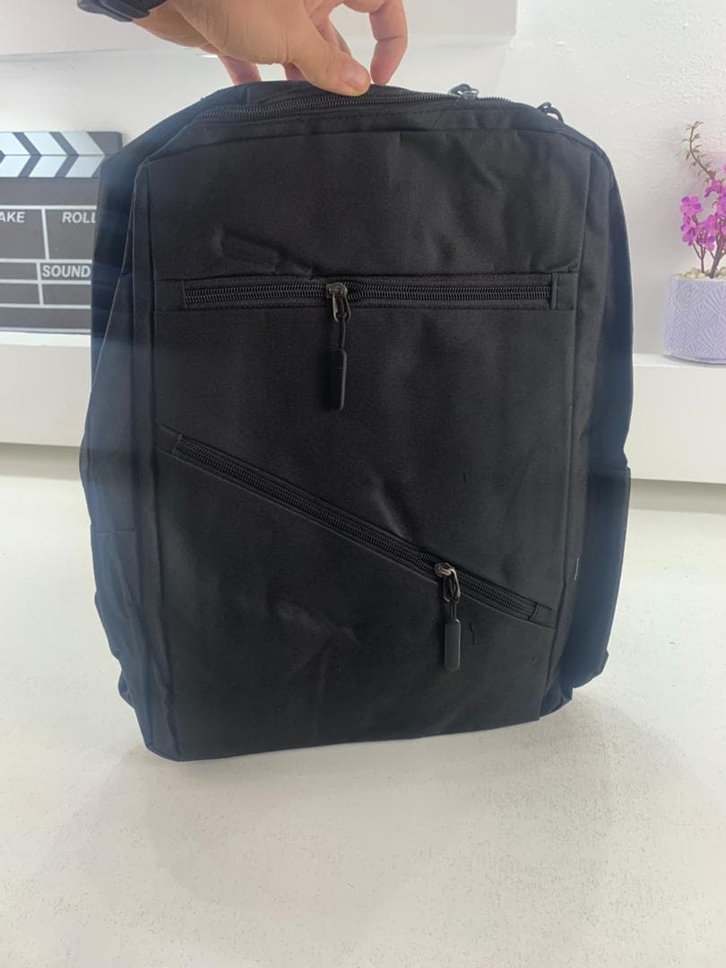 Sac à dos homme avec sac bandoulière et trousse 3en1 noir 127772-5 – محفظة ظهر رجالية 3 قطع أسود - Sac à dos et Mode - صورة حقيقية 4