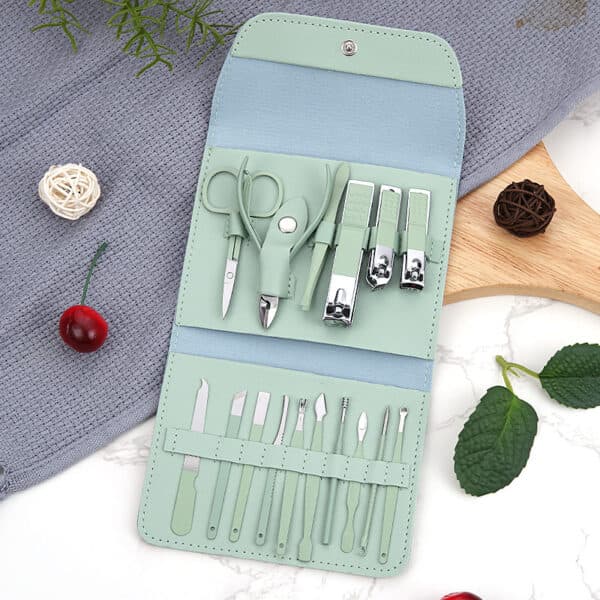 Kit coupe-ongles professionnel 16en1 en acier inoxydable – طقم العناية بالأظافر - Soins et Beauté - صورة 1