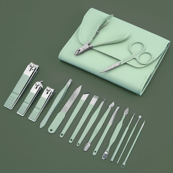 Kit coupe-ongles professionnel 16en1 en acier inoxydable – طقم العناية بالأظافر - Soins et Beauté - صورة 7
