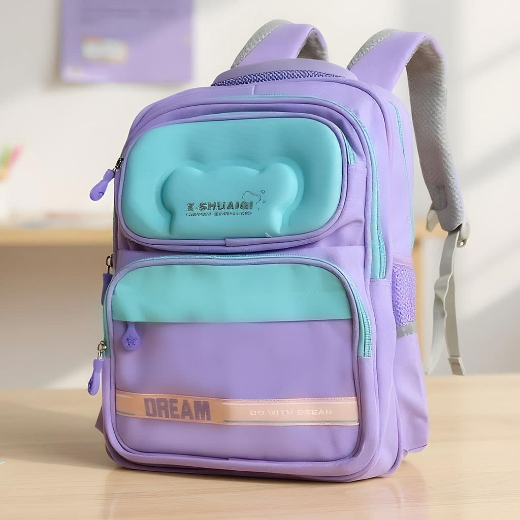 Sac à Dos Scolaire Orthopédique pour Enfants X-SHUAIQI Mauve – محفظة مدرسية للأطفال بنفسجي - Sac à dos et Mode - صورة 1