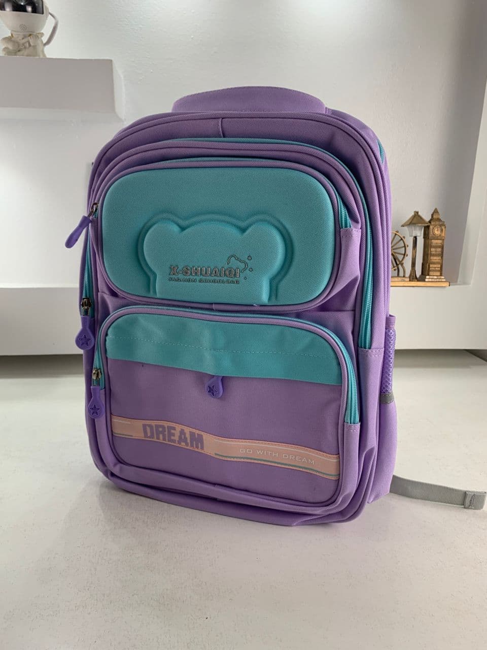 Sac à Dos Scolaire Orthopédique pour Enfants X-SHUAIQI Mauve – محفظة مدرسية للأطفال بنفسجي - Sac à dos et Mode - صورة حقيقية 4