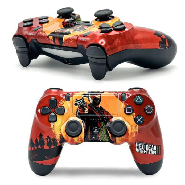 SONY DualShock Manette PS4 Sans Fil, Batterie Rechargeable (High Copy) – Edition Read Dead Redemption 2 - Jouet & Gaming - صورة 1