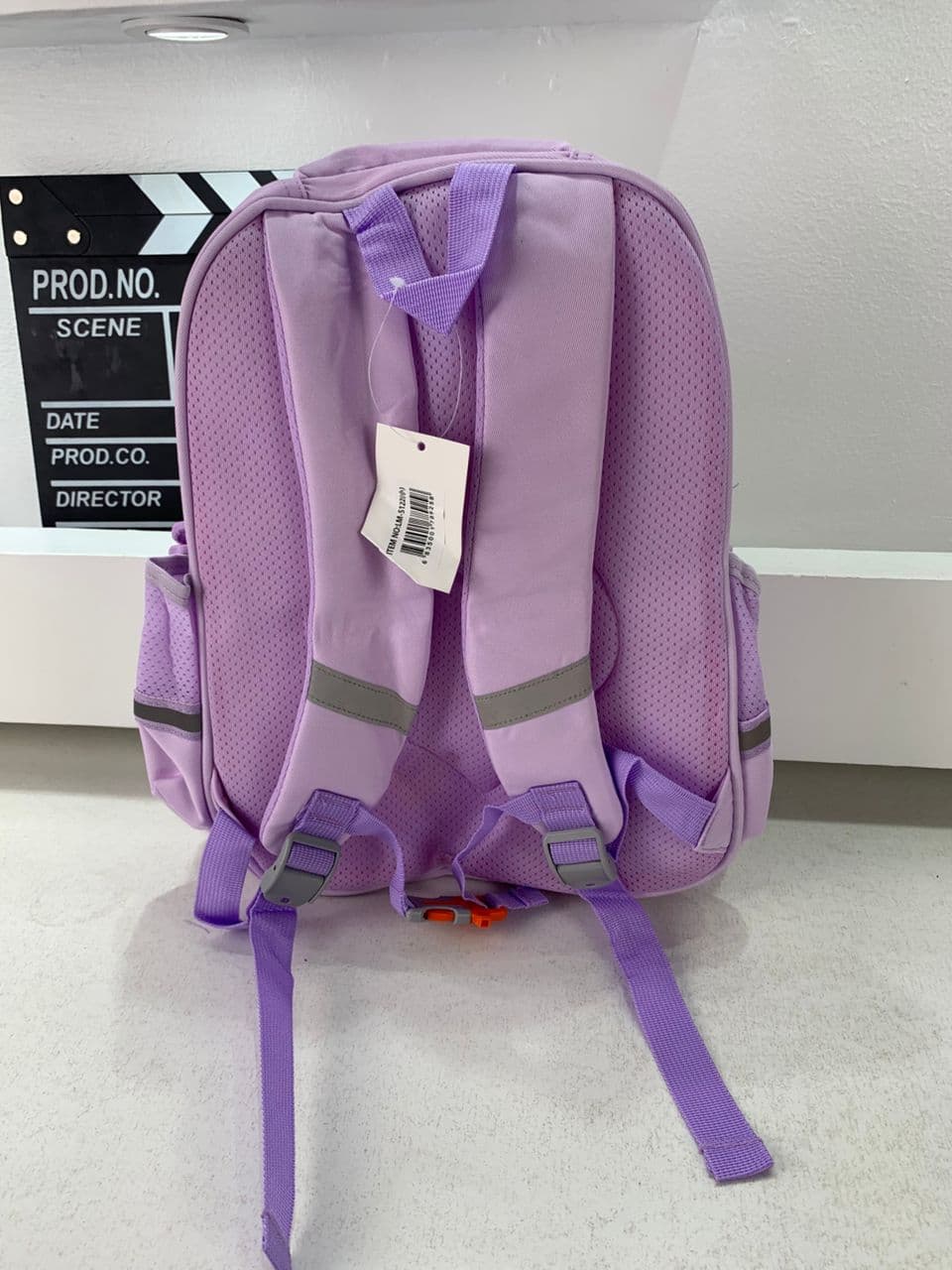 Sac à Dos Enfant Ludique avec Plusieurs Compartiment et un Peluche LM-5122 Mauve – حقيبة ظهر للأطفال بنفسجي - Sac à dos et Mode - صورة حقيقية 4