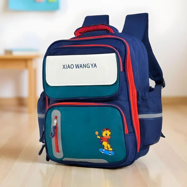 Sac à Dos Scolaire Orthopédique pour Enfants Xiao Wang Ya Bleu et Vert – محفظة مدرسية للأطفال أزرق وأخضر - Sac à dos et Mode - صورة 2