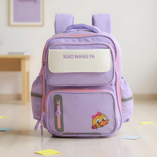 Sac à Dos Scolaire Orthopédique pour Enfants Xiao Wang Ya Mauve – محفظة مدرسية للأطفال بنفسجي - Sac à dos et Mode - صورة 1