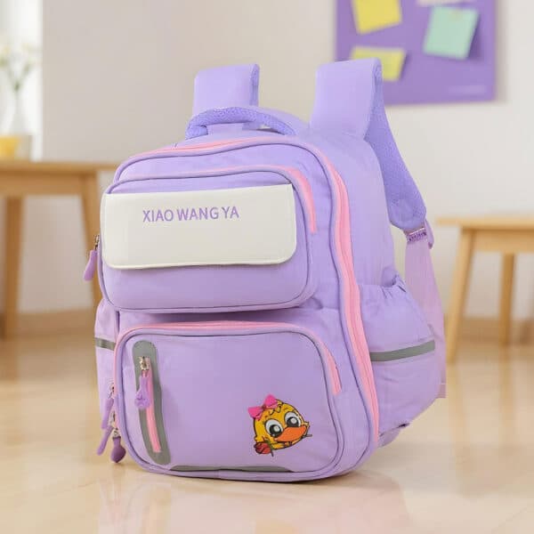 Sac à Dos Scolaire Orthopédique pour Enfants Xiao Wang Ya Mauve – محفظة مدرسية للأطفال بنفسجي - Sac à dos et Mode - صورة 2