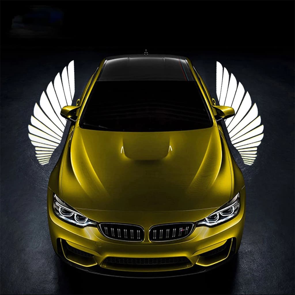 Projecteur LED en forme d’ailes d’ange pour rétroviseur latéral de voiture – أضواء خارجية للسيارة على شكل أجنحة - Accessoires Auto/Moto - صورة 5