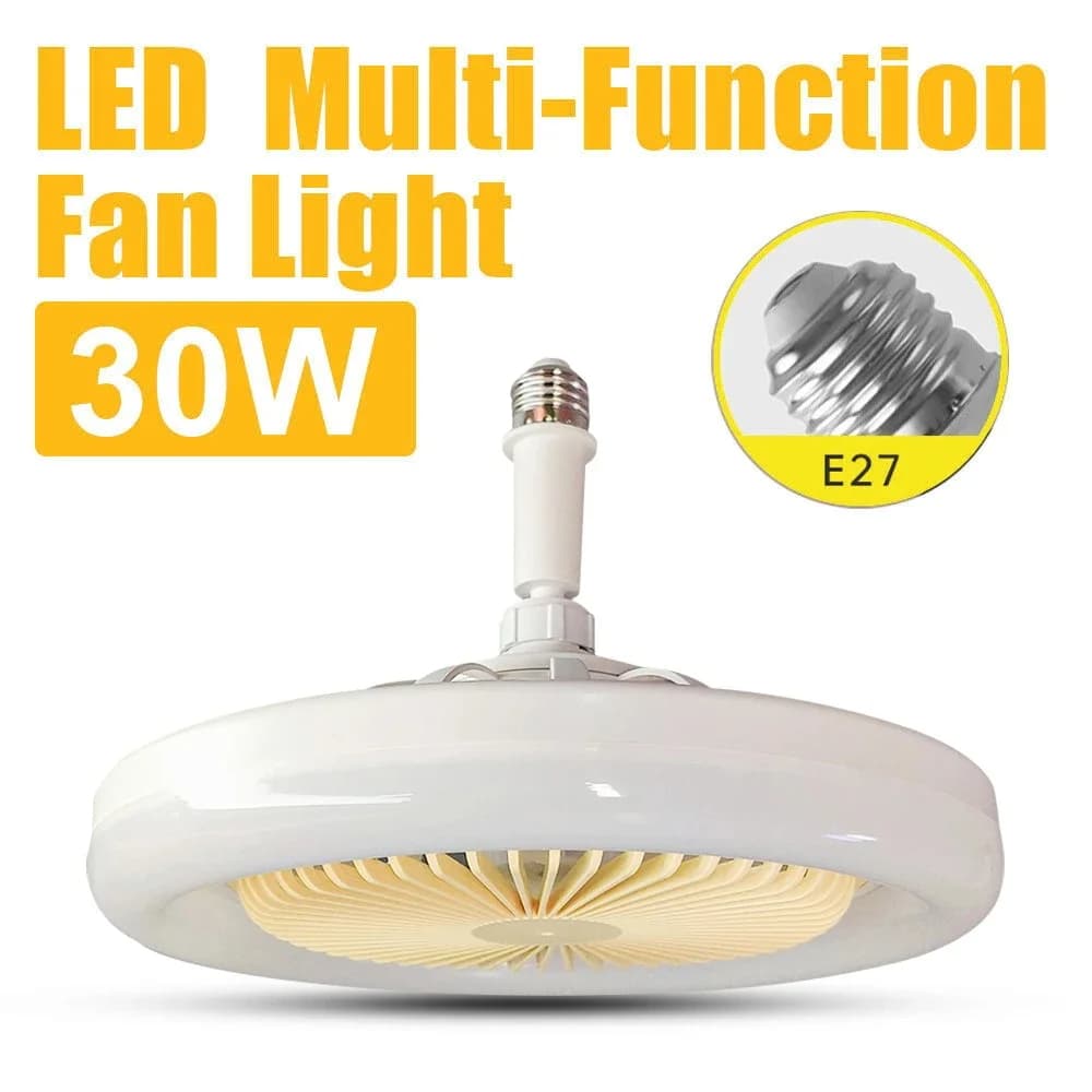 Lampe et Ventilateur de plafond silencieux avec télécommande 30W 220V - Maison - صورة 2