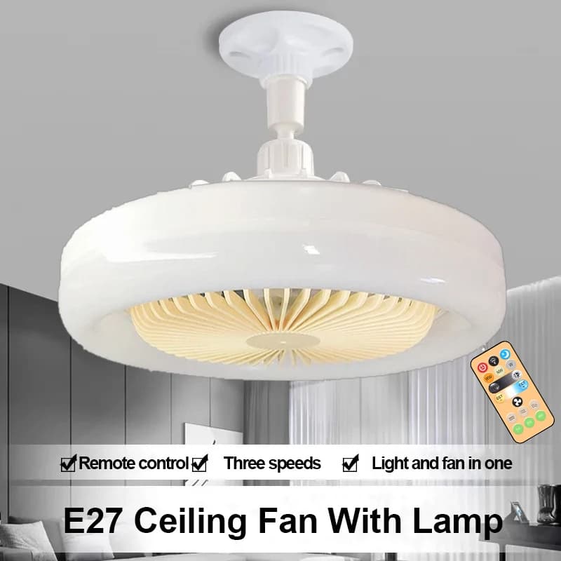 Lampe et Ventilateur de plafond silencieux avec télécommande 30W 220V - Maison - صورة 6