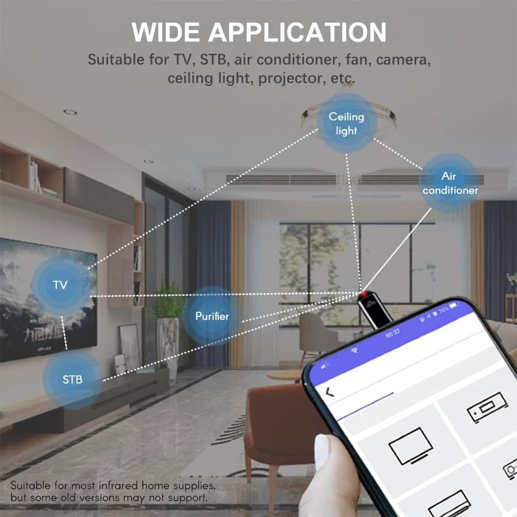 Mini Télécommande Smart infrarouge universel pour Smartphone – أداة للتحكم بالأجهزة الكهرومنزلية عن بعد - Électronique - صورة 7