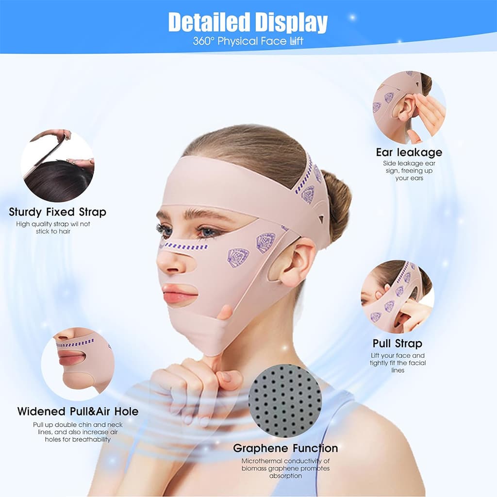 SIBOTE Masque de Lifting Facial Anti-Relâchement pour Visage et Menton – قناع شد الوجه - Soins et Beauté - صورة 3