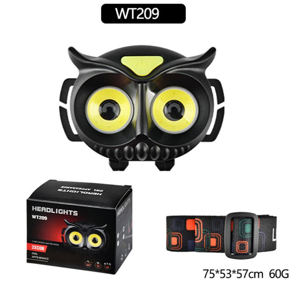 Lampe frontale à LED en Forme de Hibou WT209 – مصباح رأس على شكل بومة - Camping et Randonnée - صورة 3