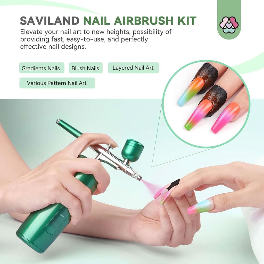 Kit aérographe avec compresseur intégré rechargeable pour nail arts et décoration – جهاز رسم وتزيين - Soins et Beauté - صورة 3
