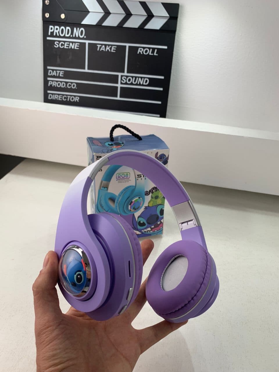 Casque Audio Design Stitch pour Enfants avec Connexion Bluetooth, USB et Carte TF – سماعات رأس للأطفال ستيتش - Électronique - صورة حقيقية 9