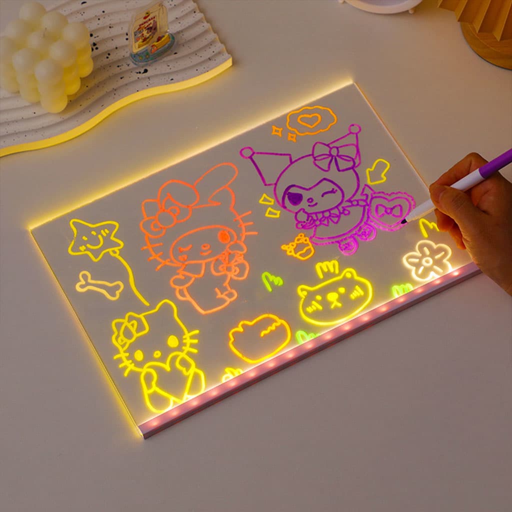 Tableau à Dessin LED coloré avec 7 stylos 40x30cm – لوحة مضيئة للرسم والتلوين - Jouet & Gaming - صورة 5