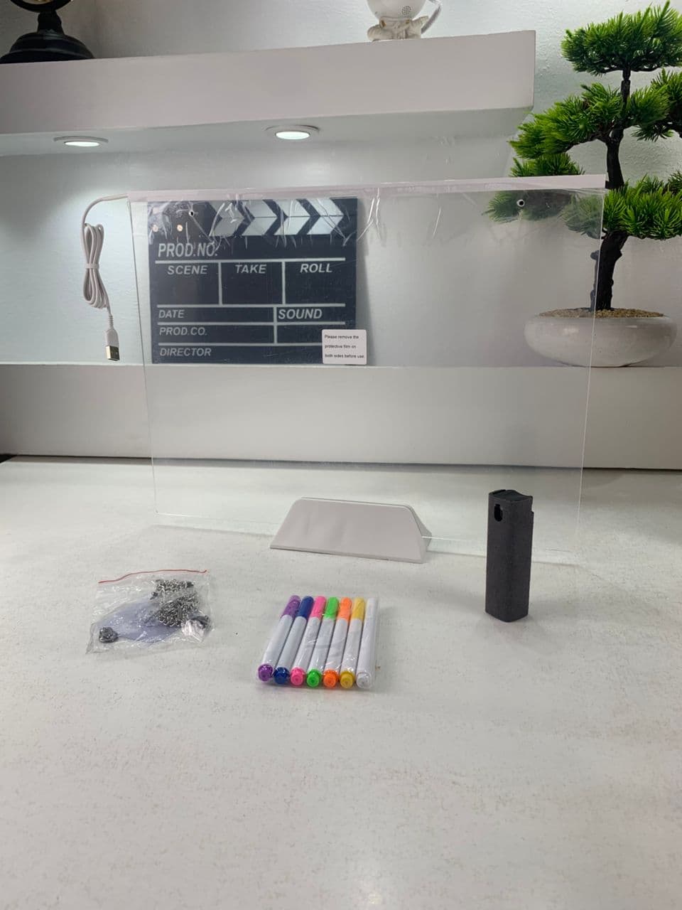 Tableau à Dessin LED coloré avec 7 stylos 40x30cm – لوحة مضيئة للرسم والتلوين - Jouet & Gaming - صورة حقيقية 8