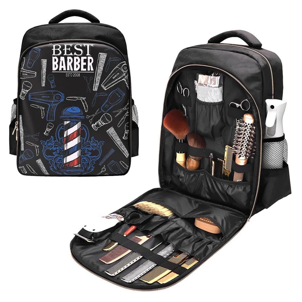 Sac à dos Coiffeur avec des Support pour Tondeuses et Outils Professionnels – حقيبة اغراض الحلاق - Divers - صورة 1