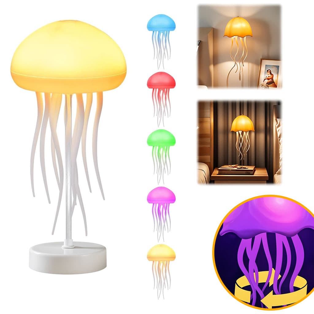 Lampe méduse RVB rechargeable avec capteur tactile et pieds dansants – مصباح ديكور على شكل قنديل - Décoration - صورة 1