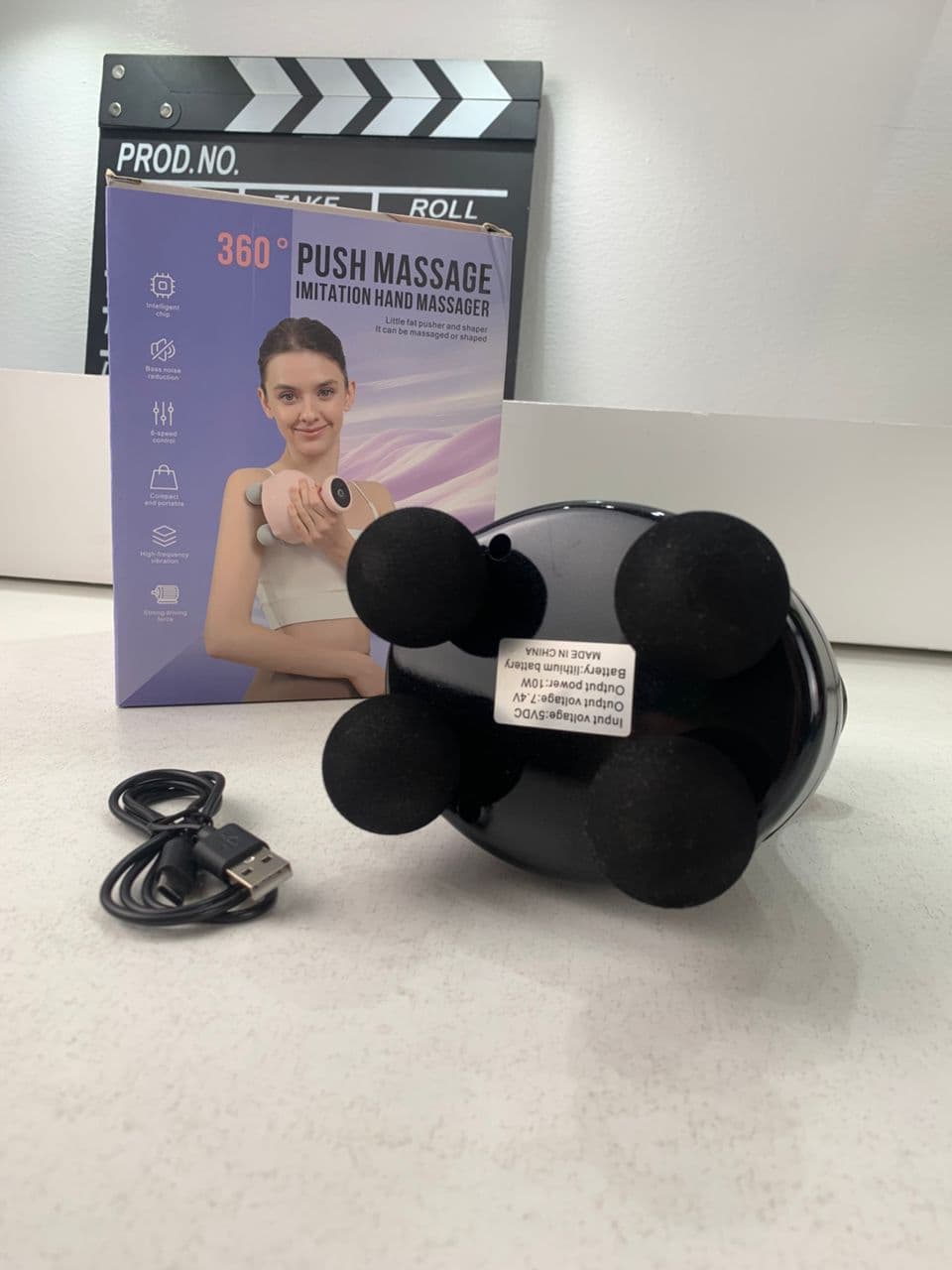 Pistolet de massage portatif à 4 têtes pour tissus profonds – جهاز تدليك الجسم - Soins et Beauté - صورة حقيقية 10