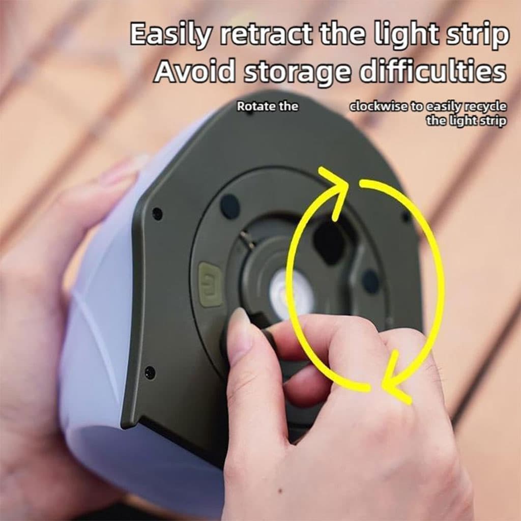 Guirlande lumineuse LED en forme de tente portable rechargeable pour camping – مصباح تخييم على شكل خيمة - Camping et Randonnée - صورة 6