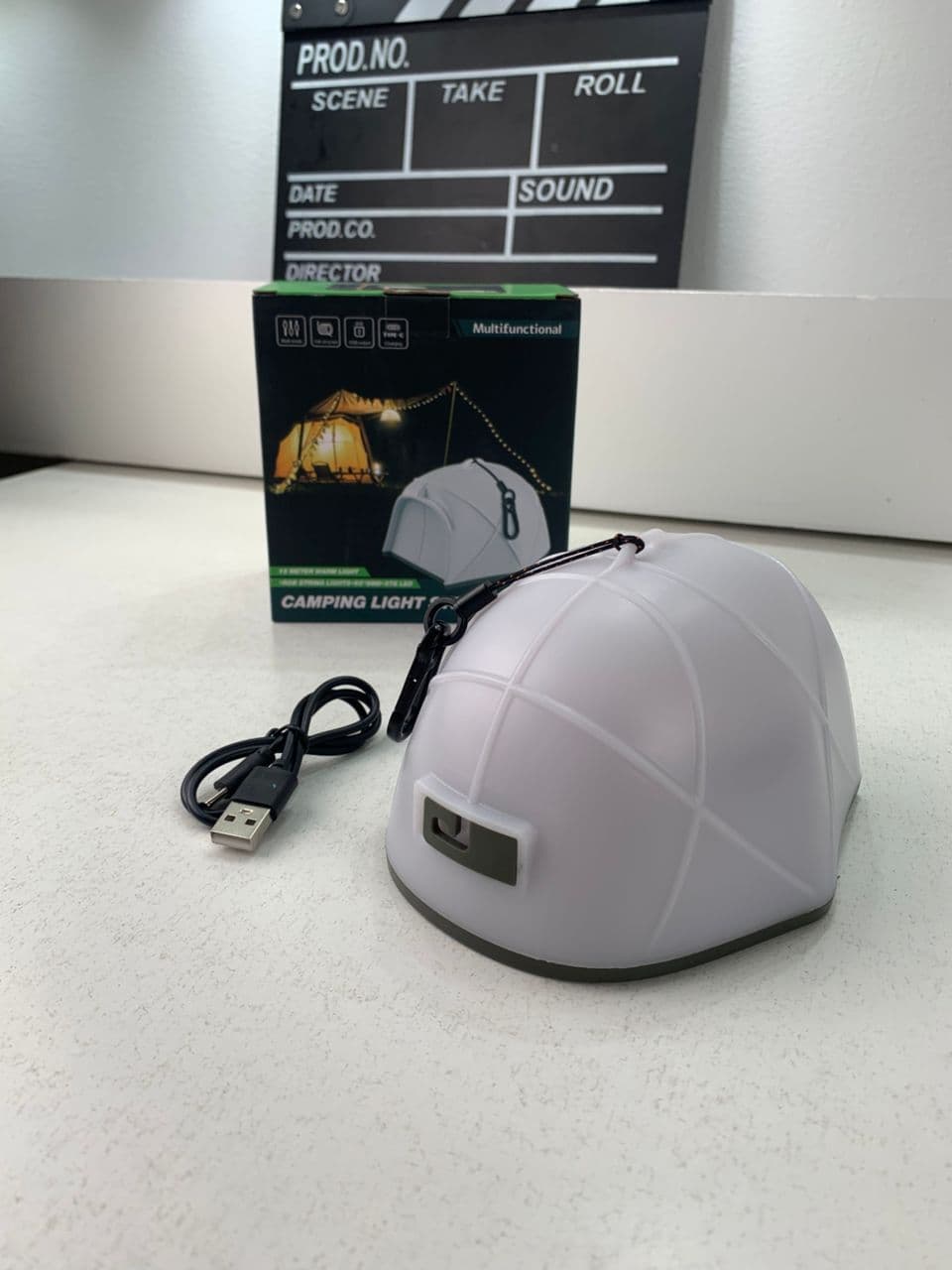 Guirlande lumineuse LED en forme de tente portable rechargeable pour camping – مصباح تخييم على شكل خيمة - Camping et Randonnée - صورة حقيقية 7